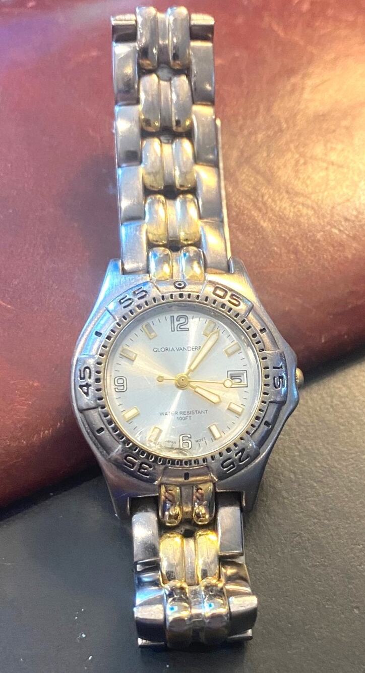 VTG women's Gloria Vanderbilt Watch, Two Tone , Adjustable Band